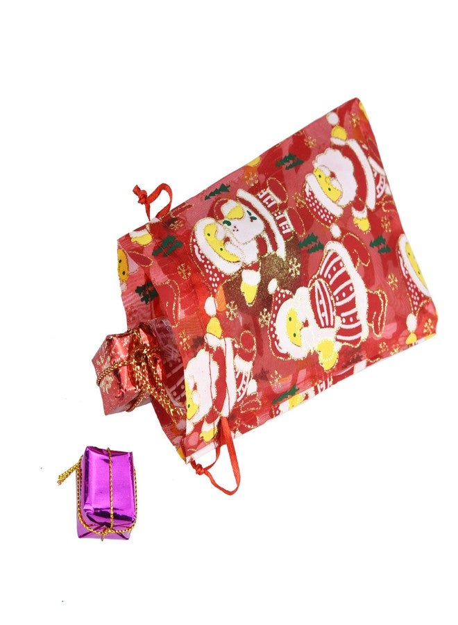 Bskifnn 50PCS Christmas Organza Bags Gift Jewelry Candy Bags for Wedding Party Christmas Including 10 Patterns 4x6Inch - Image 5